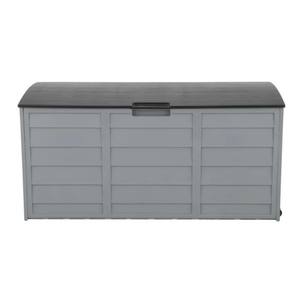 US 75 Gallon Large Resin Deck Box Outdoor Storage with Wheels for Patio Furniture - Image 5