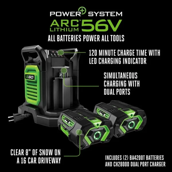 SNT2125AP 56-Volt 21-Inch Single Stage Auger Propelled Snow Blower (2) 7.5Ah Batteries and Dual Port Charger Included - Image 6