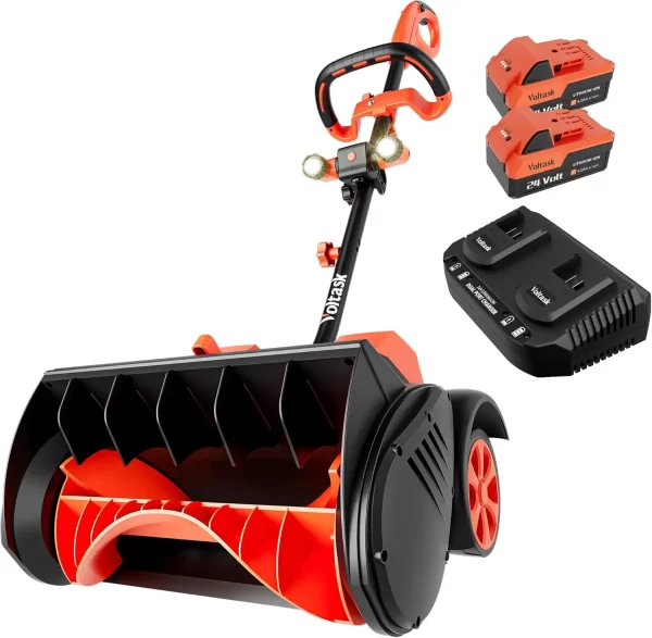 Snow Shovel with Wheels, 48V | 16-Inch | 4-Ah Brushless Cordless Snow Blower, Battery Snow Blower - Image 2