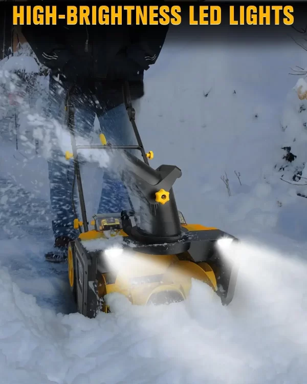 Cordless Snow Blower Compatible with Dewalt 20V Max Battery, 2 x 20V Snow Thrower with Brushless, 20" Electric Snow - Image 6
