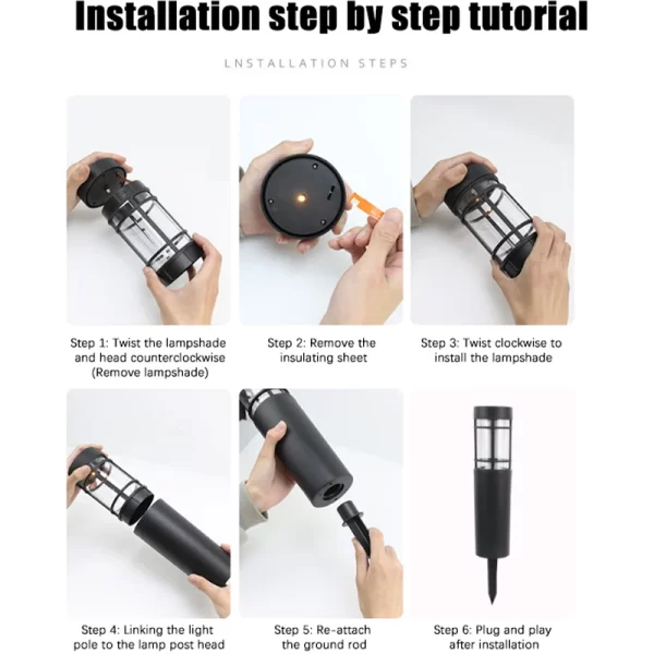 Solar Pathway Lights Outdoor-4PCS - Image 7